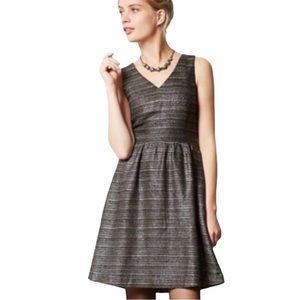 Anthropologie Moulinette Soeurs Glissade Bronze Tweed Texture Dress Women Size 4